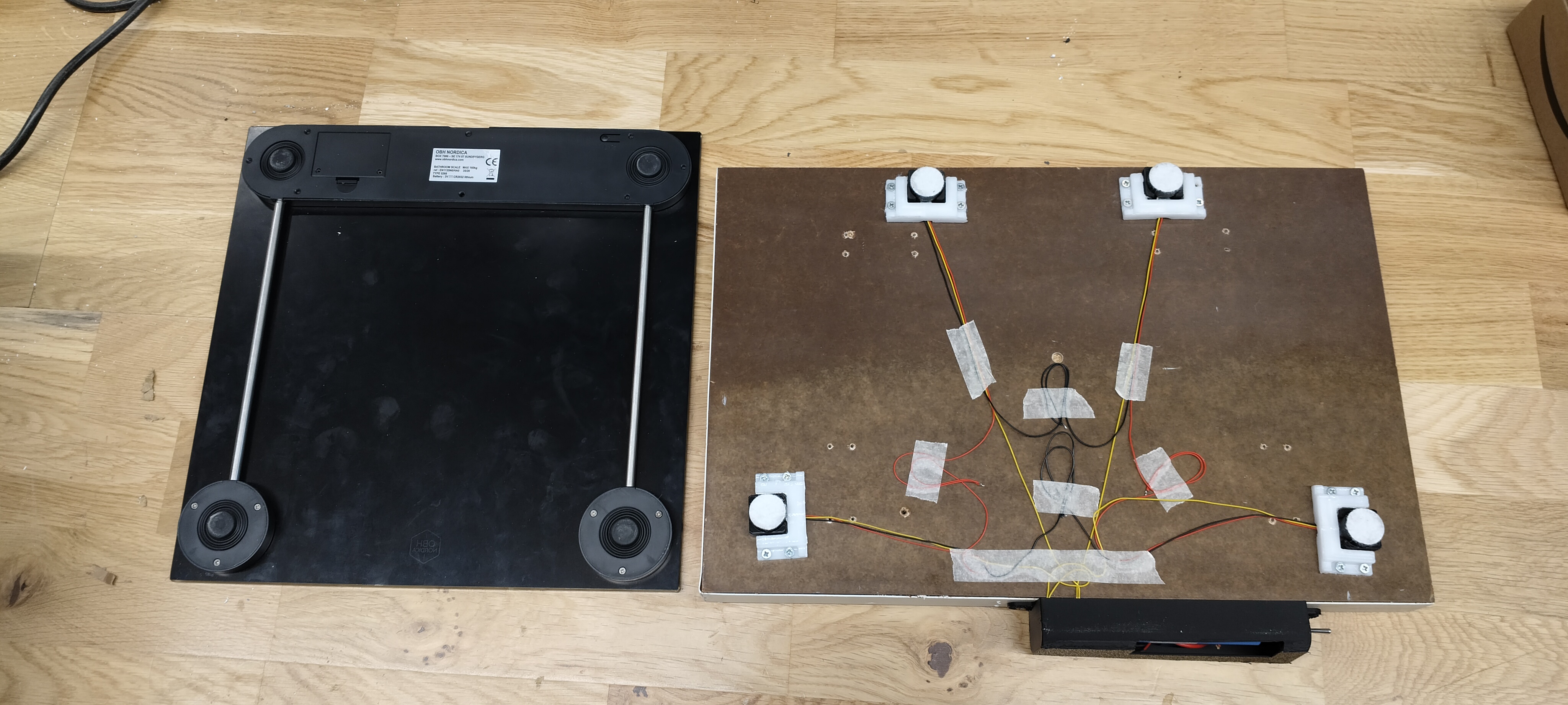 Comparing bathroom scale underside and force plate V2
