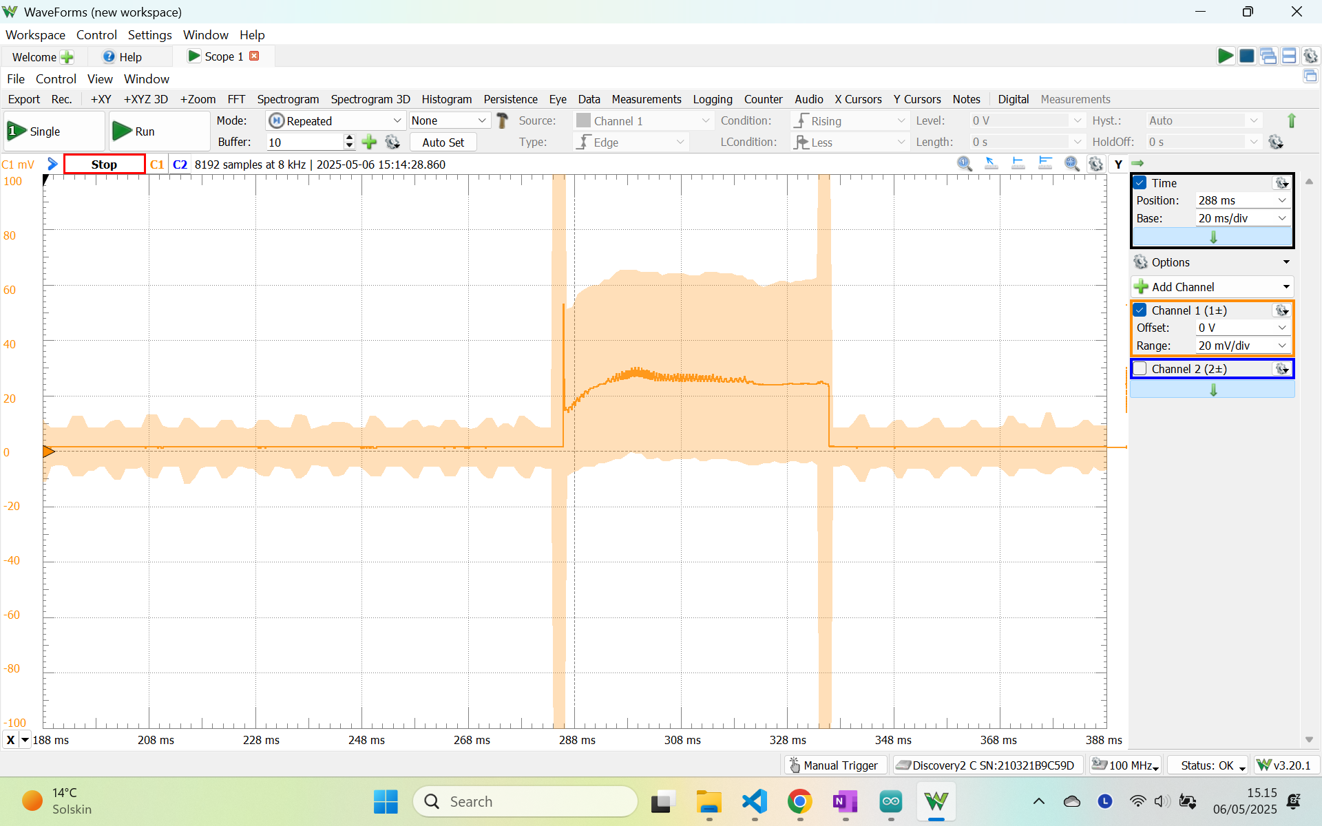 Oscilloscope — shock circuit