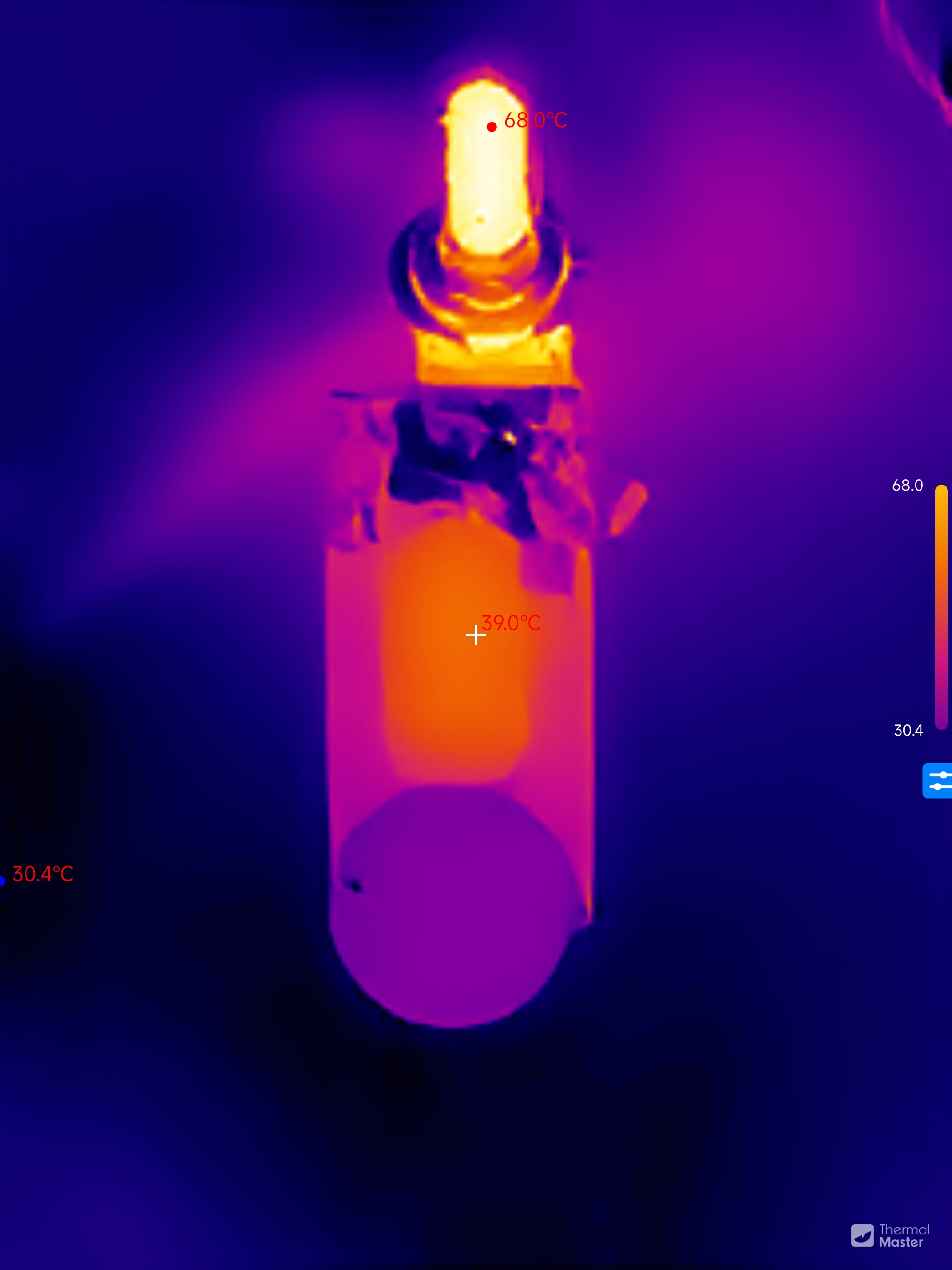 Thermal camera — halogen lamp